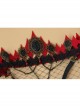 Black Gothic Vampire Queen Crown Headband Bar Dance Female Prom Veil