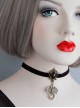 Black Gothic Exquisite All-match Velvet Rope Fashion Nightmare Jewel Short Necklace