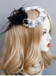 Exaggerated Gothic Fashion Black Feather Gems Retro Top Hat