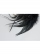 Exaggerated Gothic Fashion Black Feather Gems Retro Top Hat