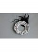 Exaggerated Gothic Fashion Black Feather Gems Retro Top Hat