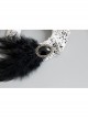 Exaggerated Gothic Fashion Black Feather Gems Retro Top Hat
