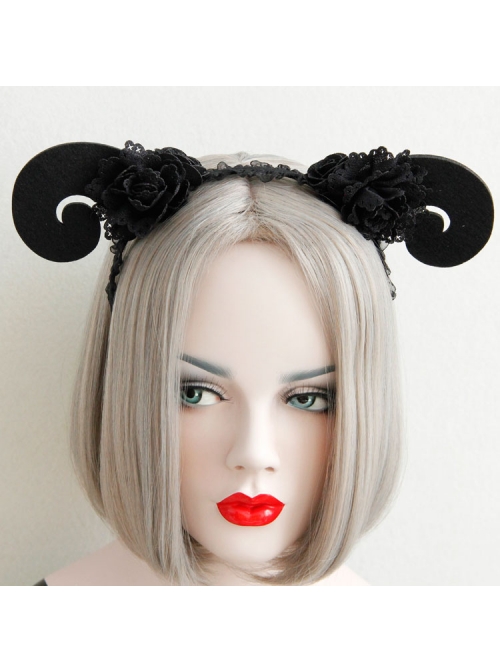 Black Vampire Dress Up Halloween Christmas Prom Show Claw Female Headband