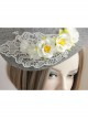 Fashion Leisure Elegant Lace Flower Grey Performance Banquet Top Hat