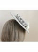 Fashion Leisure Elegant Lace Flower Grey Performance Banquet Top Hat