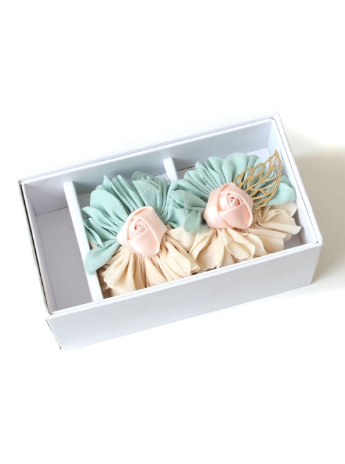 Fresh And Sweet Chiffon Flowers Pink Rose Pop Hairpin