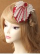Lace Flower Bride Wedding Wine Red Tassel Prom Fashion Female Top Hat Side Clip