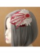 Lace Flower Bride Wedding Wine Red Tassel Prom Fashion Female Top Hat Side Clip