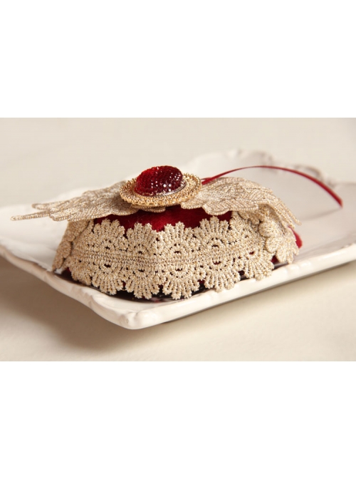 Lace Flower Bride Wedding Wine Red Tassel Prom Fashion Female Top Hat Side Clip