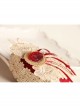 Lace Flower Bride Wedding Wine Red Tassel Prom Fashion Female Top Hat Side Clip