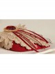 Lace Flower Bride Wedding Wine Red Tassel Prom Fashion Female Top Hat Side Clip