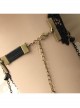 Gothic Black Lace Retro Cross Gemstone Armband Bracelet