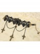 Gothic Black Lace Retro Cross Gemstone Armband Bracelet