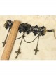 Gothic Black Lace Retro Cross Gemstone Armband Bracelet