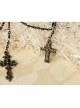 Gothic Black Lace Retro Cross Gemstone Armband Bracelet