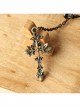 Gothic Black Lace Retro Cross Gemstone Armband Bracelet