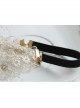 Fashion White Lace Blue Flowers Holiday Travel Christmas Headband