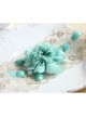 Fashion White Lace Blue Flowers Holiday Travel Christmas Headband