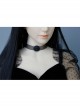 Gothic Black Grid Halloween Spooky Head Ghost Festival Masquerade Retro Collar