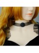 Gothic Black Grid Halloween Spooky Head Ghost Festival Masquerade Retro Collar