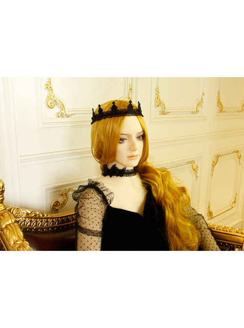 Gothic Black Butterfly Lace Hand-Made Elegant Temperament Simple Fashion Female Choker