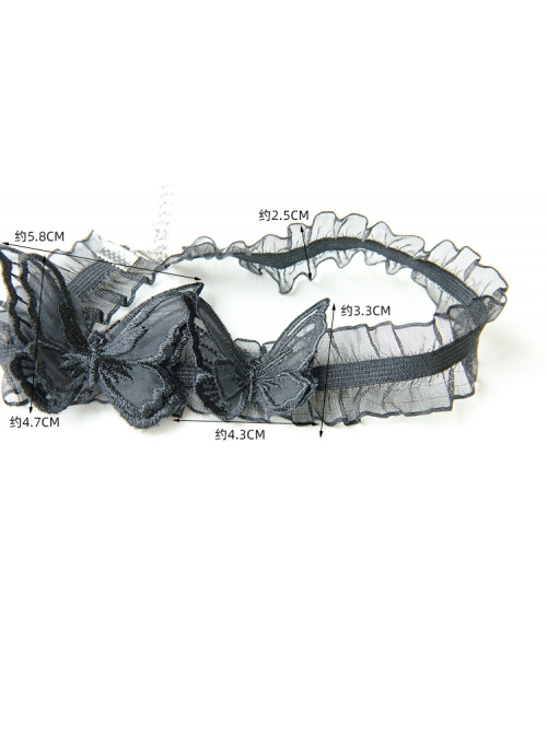 Gothic Black Butterfly Lace Hand-Made Elegant Temperament Simple Fashion Female Choker