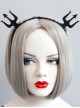 Creative Devil Fork Gothic Punk Cosplay Concert Halloween Black Lace Headband