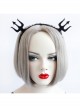 Creative Devil Fork Gothic Punk Cosplay Concert Halloween Black Lace Headband