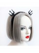 Creative Devil Fork Gothic Punk Cosplay Concert Halloween Black Lace Headband