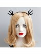 Creative Devil Fork Gothic Punk Cosplay Concert Halloween Black Lace Headband