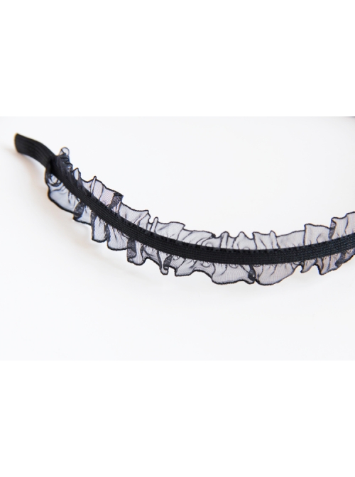 Creative Devil Fork Gothic Punk Cosplay Concert Halloween Black Lace Headband