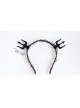 Creative Devil Fork Gothic Punk Cosplay Concert Halloween Black Lace Headband