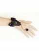 Gothic Vampire Retro Black Lace Rose Bow Bracelet Ring Set