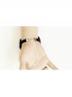 Gothic Vampire Retro Black Lace Rose Bow Bracelet Ring Set