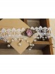 Baroque Retro Pink Rose Faux Pearl Fashion Bride White Lace Female Short Necklace