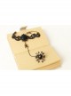 Halloween Black Lace Roses Gems Gothic Masquerade Ring Bracelet