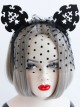 Gothic Black Retro Cute Cat Ears Sexy Prom Veil Halloween Christmas Veil Headband