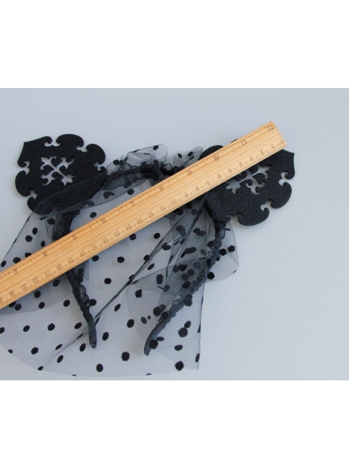 Gothic Black Retro Cute Cat Ears Sexy Prom Veil Halloween Christmas Veil Headband