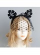 Gothic Black Retro Cute Cat Ears Sexy Prom Veil Halloween Christmas Veil Headband