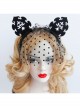 Gothic Black Retro Cute Cat Ears Sexy Prom Veil Halloween Christmas Veil Headband