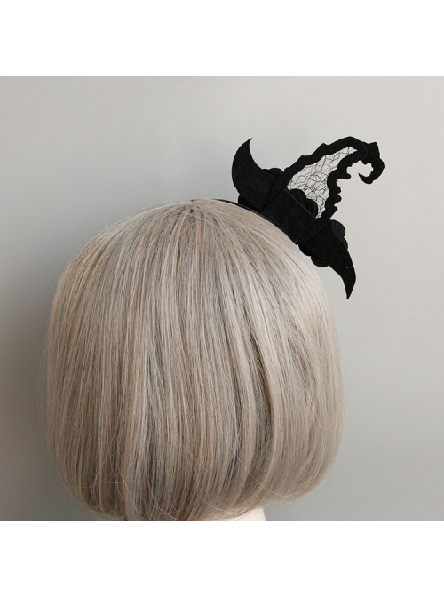 Black Gothic Rose Masquerade Creative Witch Hat Halloween Party Party Show Headband