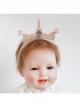 Cute Pink Crown Baby First Birthday Child Girl Rose Princess Elastic Hair Band