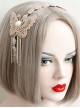 Fashion Elegant Golden Lace Butterfly Tassel Temperament Handmade Headband