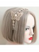 Fashion Elegant Golden Lace Butterfly Tassel Temperament Handmade Headband