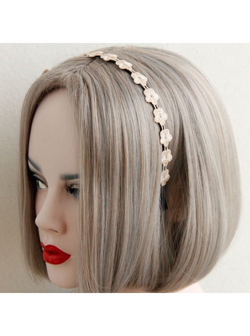 Fashion Elegant Golden Lace Butterfly Tassel Temperament Handmade Headband