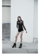 Black Gothic Shoulder Cushion Lace Embroidery Short Jacket