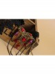 Bride Gothic Vampire Exaggerated Black Lace Ruby Fashion Choker