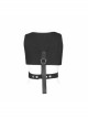 Asymmetric Unilateral Lapel Waist Hollow-Out Metal Buckle Waist Loop Black Punk Waistcoat