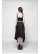Black Punk Metal Eyelets Strap Side Pocket Half Skirt