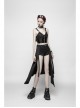 Black Punk Metal Eyelets Strap Side Pocket Half Skirt